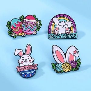 Set of 4 Easter enamel pin-Brand new